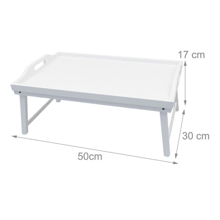 Bamboo Bed Tray with Foldable Legs and Side Handles