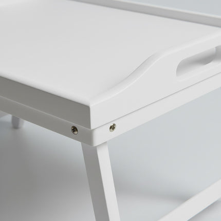 Bamboo Bed Tray with Foldable Legs and Side Handles