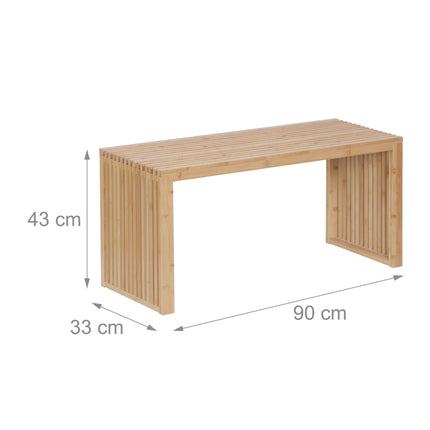 Bamboo Bench for Hallway, Bathroom, Kitchen