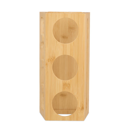 Bamboo Bottle Drying Rack with Drip Tray, 3 Slots