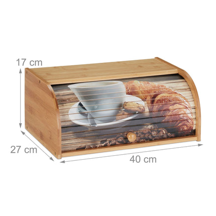 Bamboo Bread Box with Roll Top