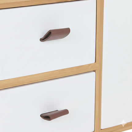 Bamboo Drawer Box, 3-Drawer Organizer for Home