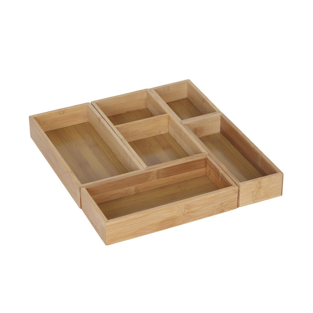 Bamboo Drawer Organizer Set, 5-Piece – Kitchen & Office