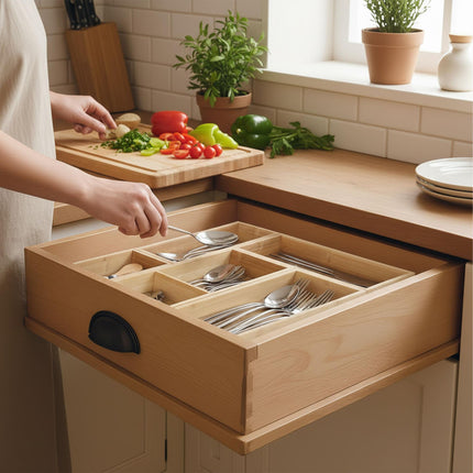 Bamboo Drawer Organizer Set, 5-Piece – Kitchen & Office