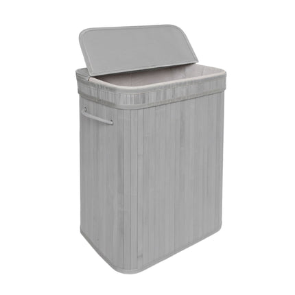 Bamboo Laundry Bin With Lid, Handles and Removable Liner