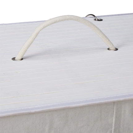 Bamboo Laundry Bin with Lid and Removable Bag