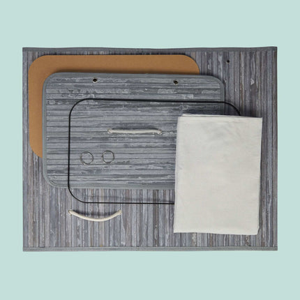 Bamboo Laundry Bin with Lid and Washable Bag