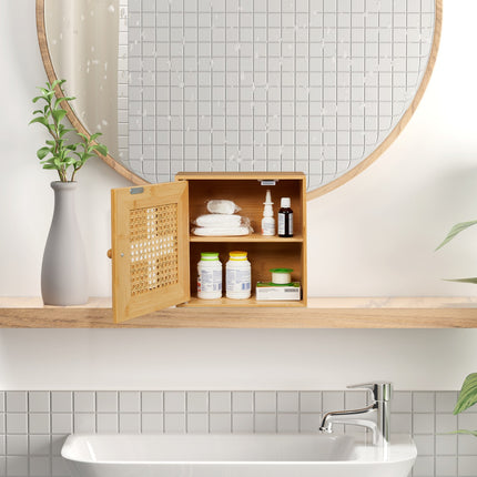 Bamboo Medicine Cabinet with 2 Compartments