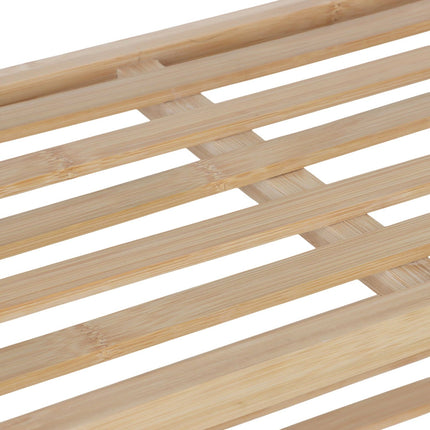 Bamboo Shoe Rack, 2-Tier Storage, Holds 6 Pairs