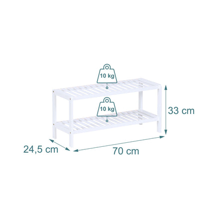 Bamboo Shoe Rack, 3-Tier, Space-Saving Design