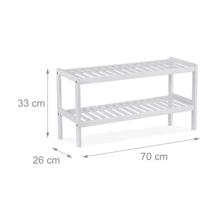 Bamboo Shoe Rack – Space-Saving, Holds 9 Pairs