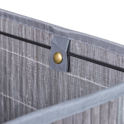 Bamboo Storage Baskets with Fabric Lining, Set of 3