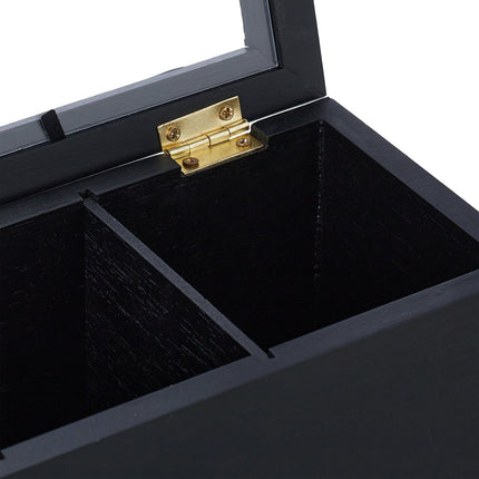 Bamboo Tea Bag Organizer with 6 Compartments
