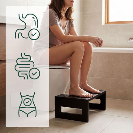Bamboo Toilet Step Stool – Promotes Healthy Bowel Movements