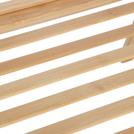 Bamboo Towel Rack with Shelf – Freestanding, Foldable