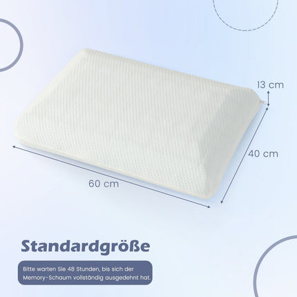Bamboo activated carbon pillow set of 2 40 x 60 cm sleeping pillow for pain-relieving sleep white