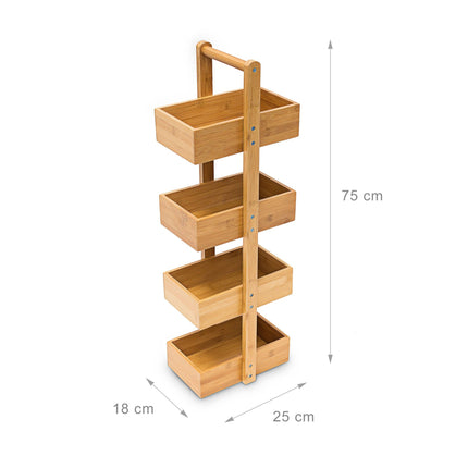 Bamboo bathroom shelf
