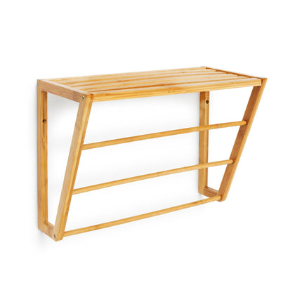 Bamboo bathroom shelf