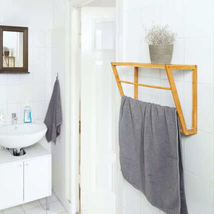 Bamboo bathroom shelf