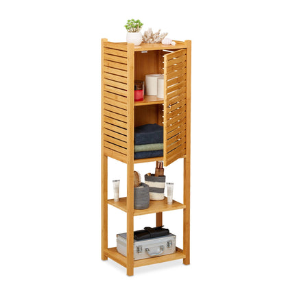 Bamboo bathroom shelf with 2 shelves