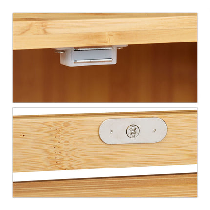 Bamboo bathroom shelf with 3 levels