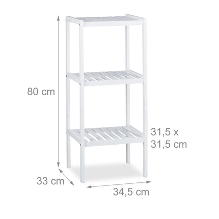 Bamboo bathroom shelf with 3 shelves