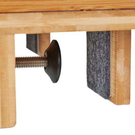 Bamboo bed tray with tablet holder