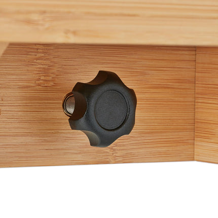 Bamboo bed tray with tablet holder