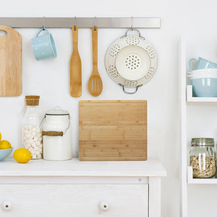 Bamboo cutting board with notch