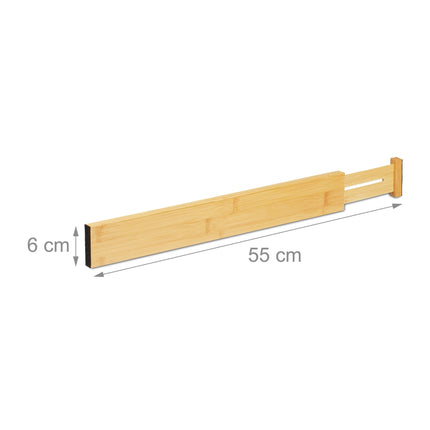 Bamboo drawer dividers - set of 4