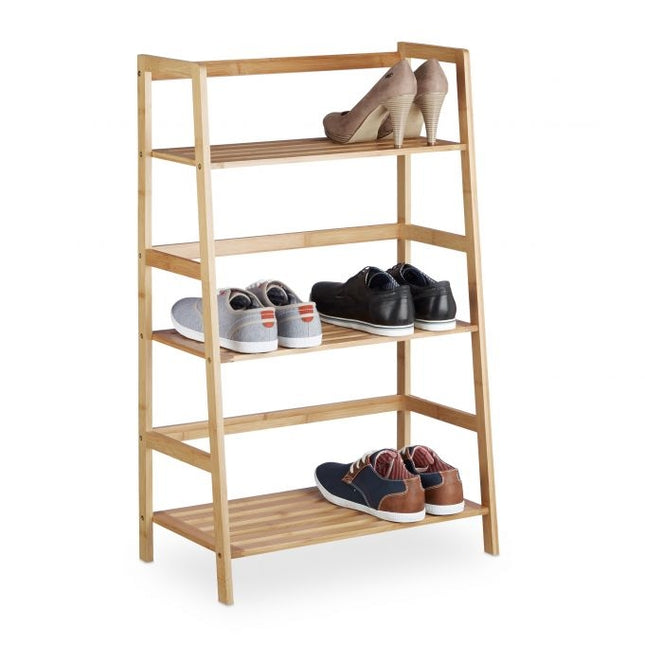 Bamboo floor standing shelf