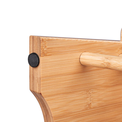 Bamboo footstool with handle