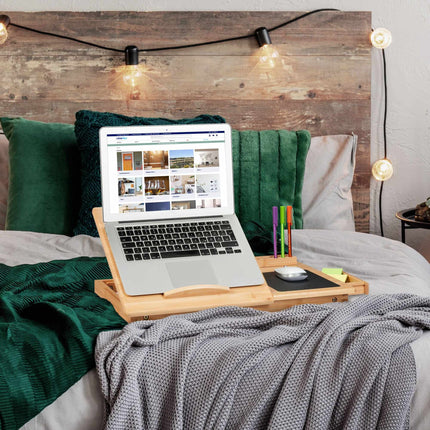 Bamboo laptop table