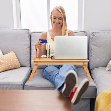 Bamboo laptop table