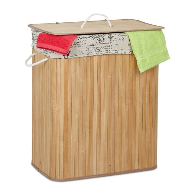 Bamboe wasmand 2 compartimenten