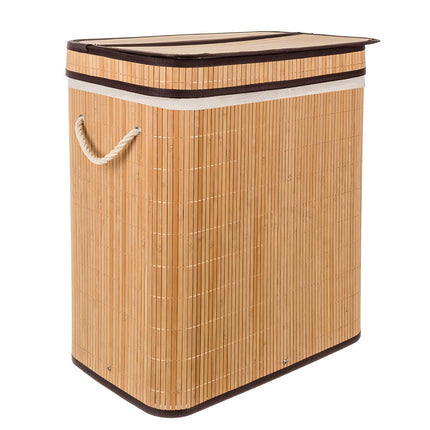 Bamboo laundry basket - two-chamber Ruhhy 24269