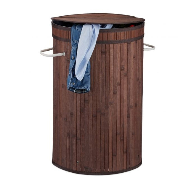 Bamboe wasmand met deksel