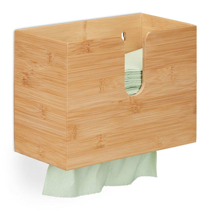 Bamboo paper towel dispenser