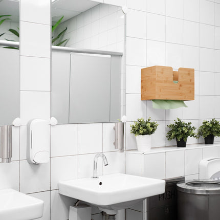 Bamboo paper towel dispenser