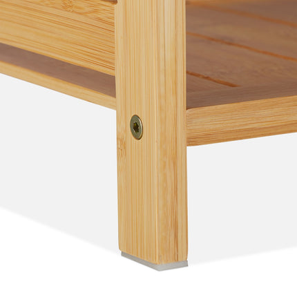 Bamboo screen stand with 5 shelves