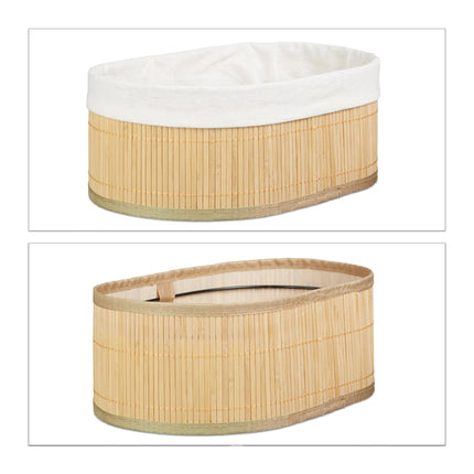 Bamboo shelf basket in three parts