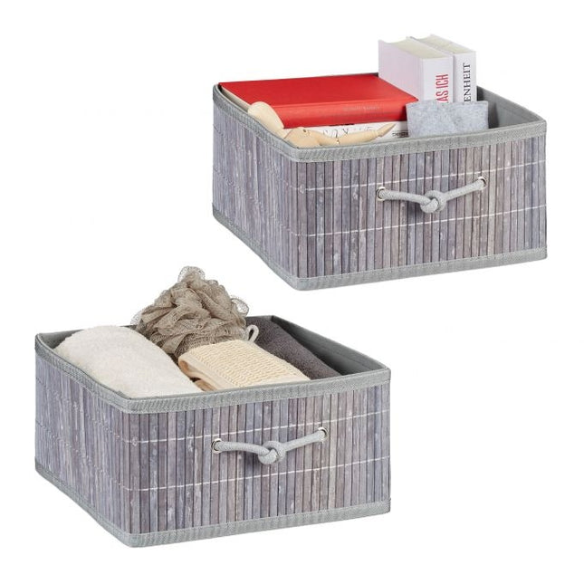 Bamboe opbergmand set van 2