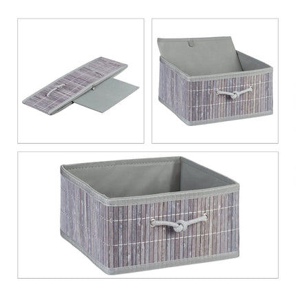 Bamboo storage basket set of 2