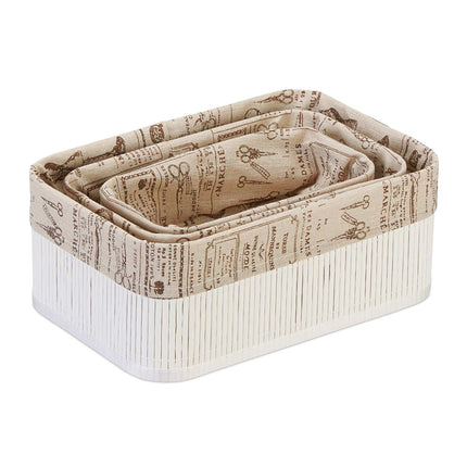 Bamboo storage basket - set of 3