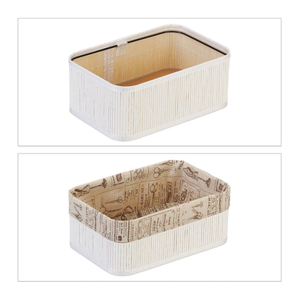 Bamboo storage basket - set of 3