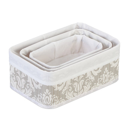 Bamboo storage basket - set of 3