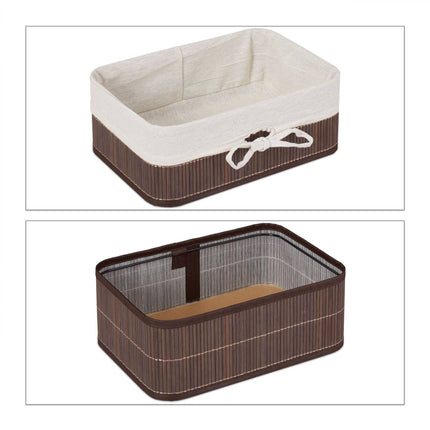 Bamboo storage baskets set of 3
