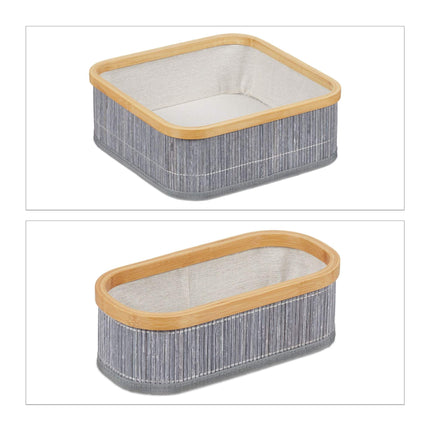 Bamboo storage baskets set of 3
