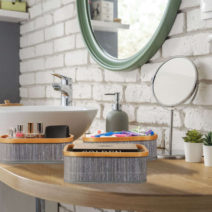 Bamboo storage baskets set of 3