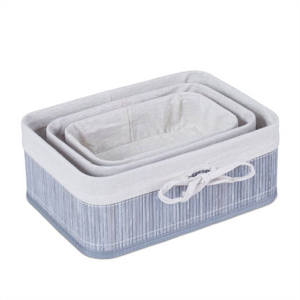 Bamboo storage baskets set of 3